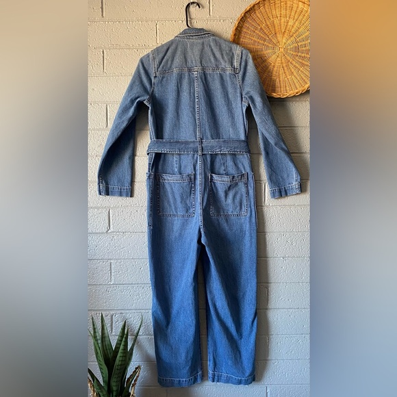 Madewell Denim Tie-Waist Jumpsuit In Claireville Wash - Picture 4 of 11